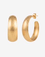 Carved hoop earrings