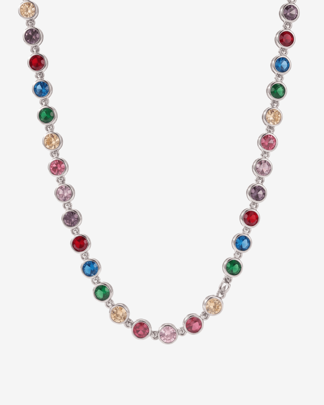 Daisy - Bezel tennis Necklace - Stainless steel