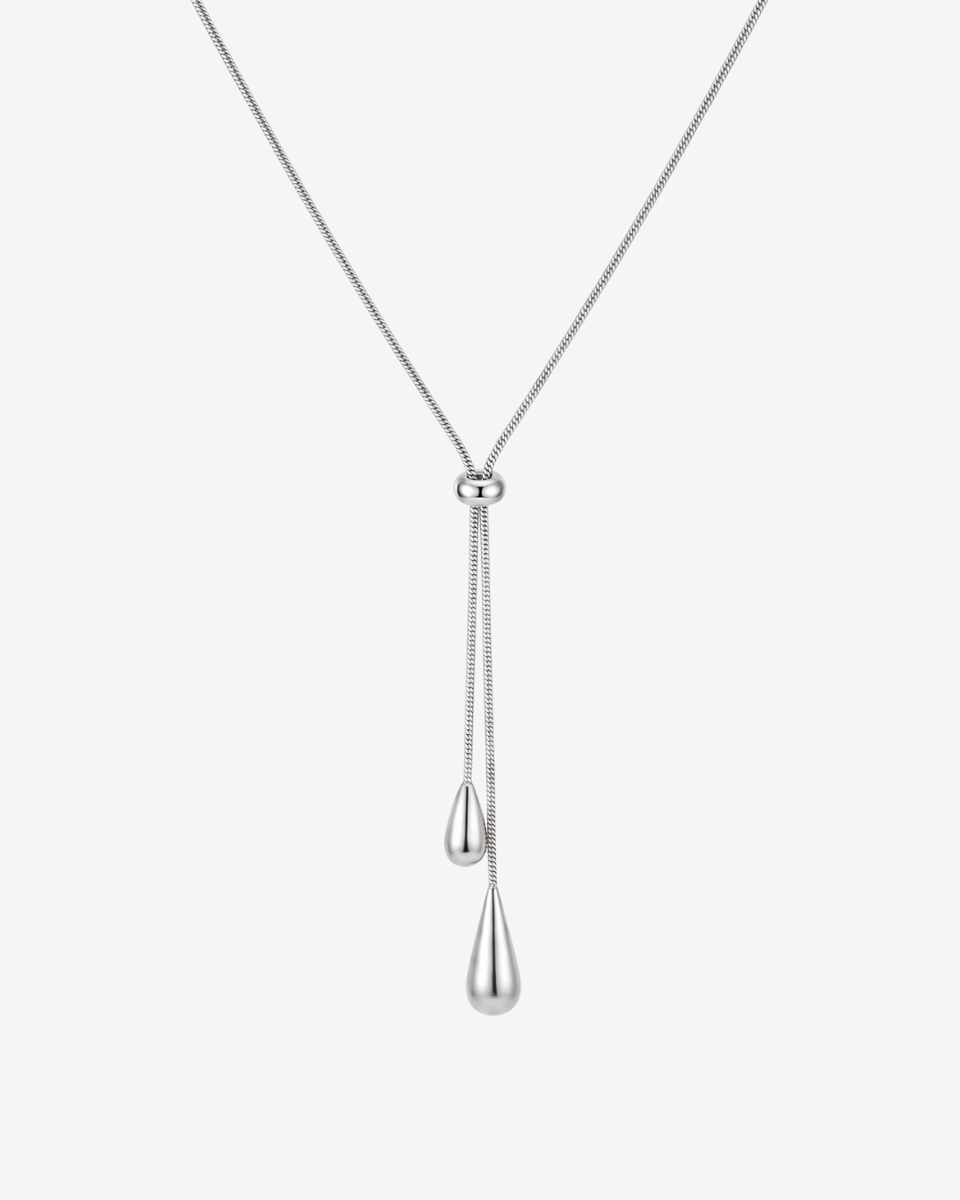 Emy - Adjustable lariat necklace - Stainless steel