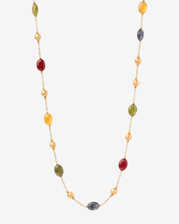 Astoria - Long stone necklace - Stainless steel