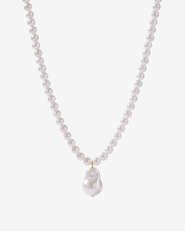 Aprilia - Pearl pendant necklace - Stainless steel