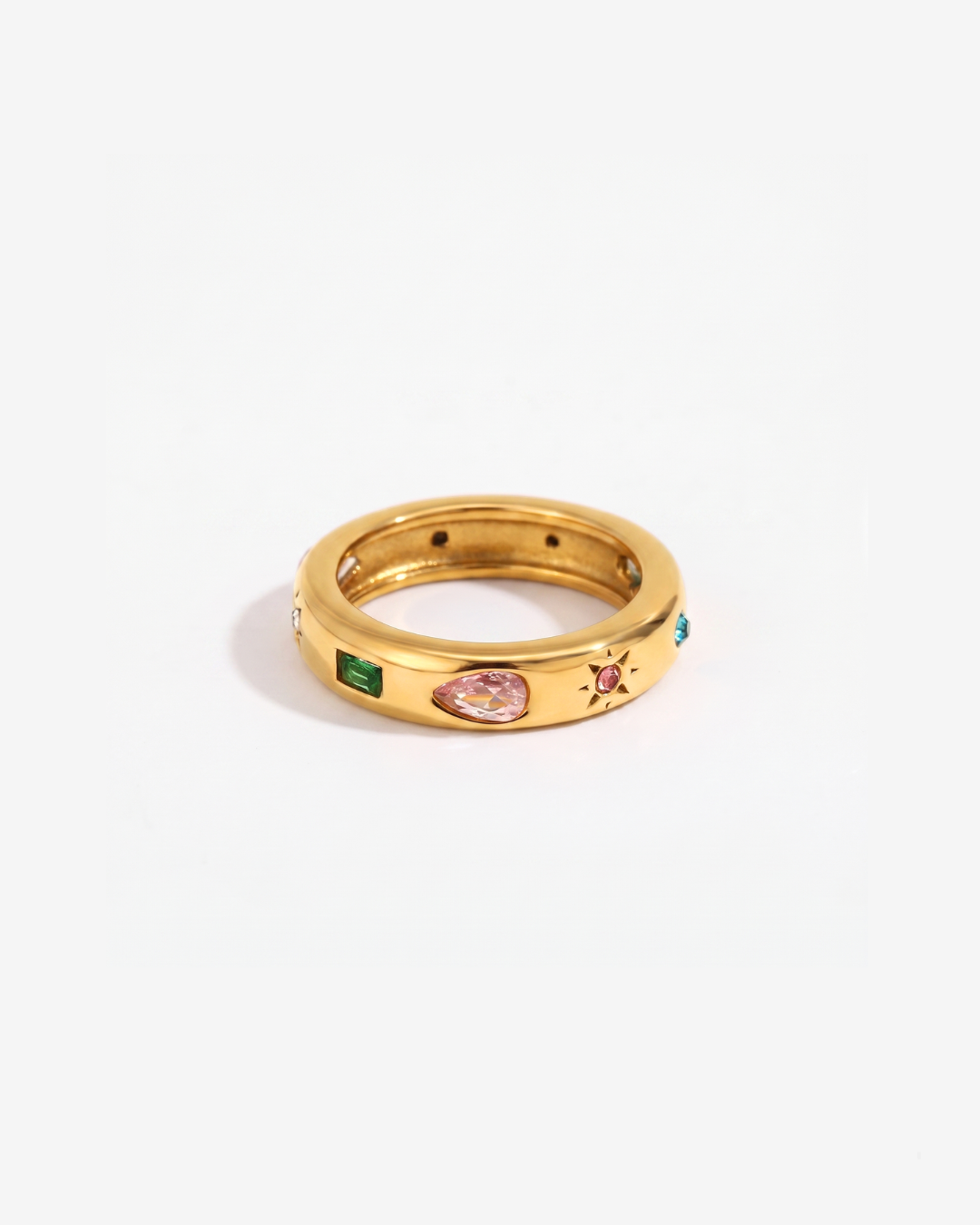 Nubia - Rainbow band ring - Stainless steel