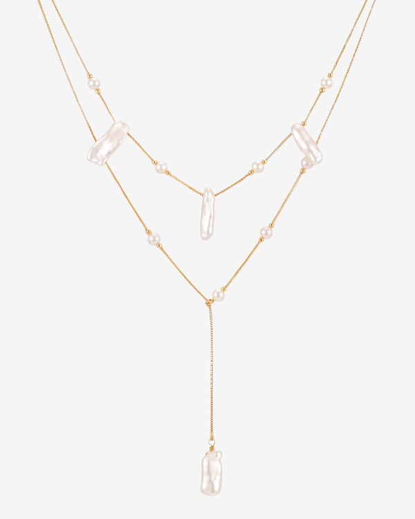 Twin - Unsymmetrical necklace set - Stainless steel