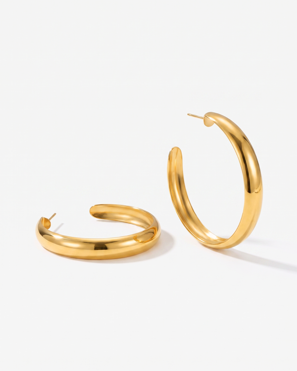 Big hoop earrings small