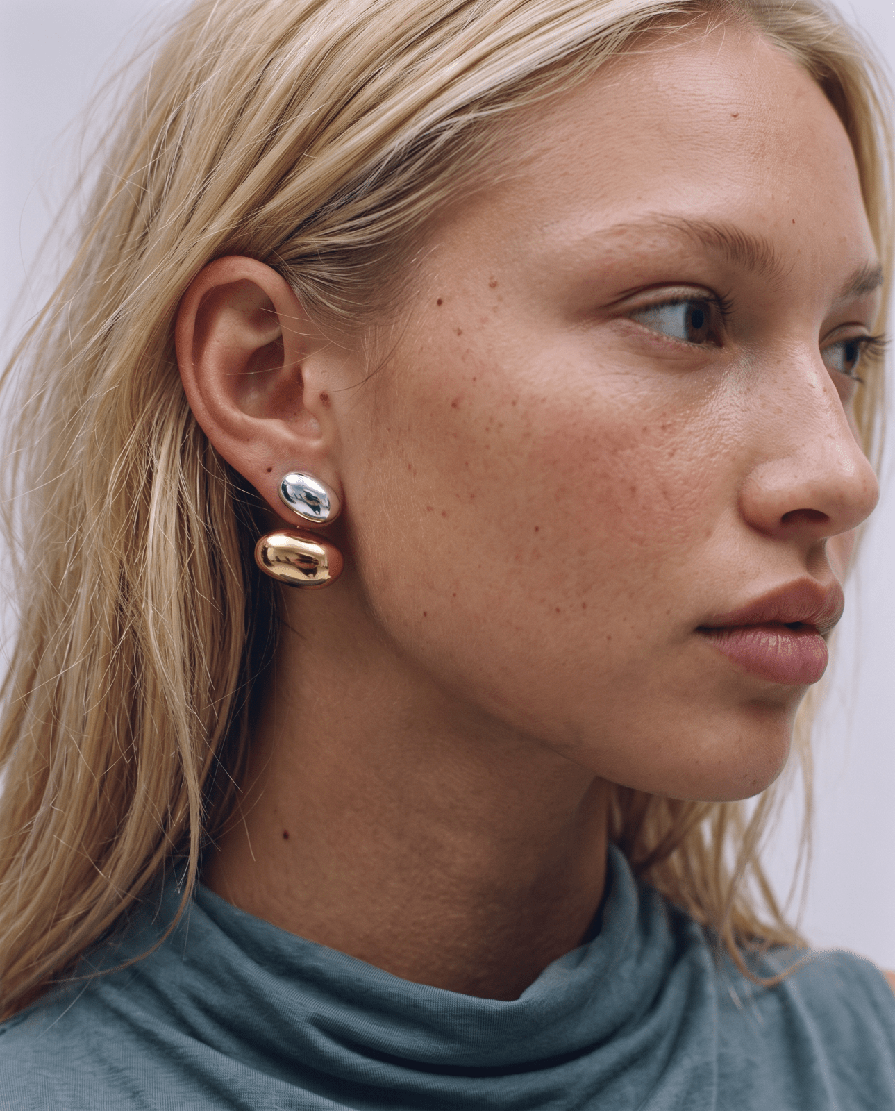 Amber - Ear jacket earrings - Stainless steel - Opulaire - WATERPROOF jewelry - 