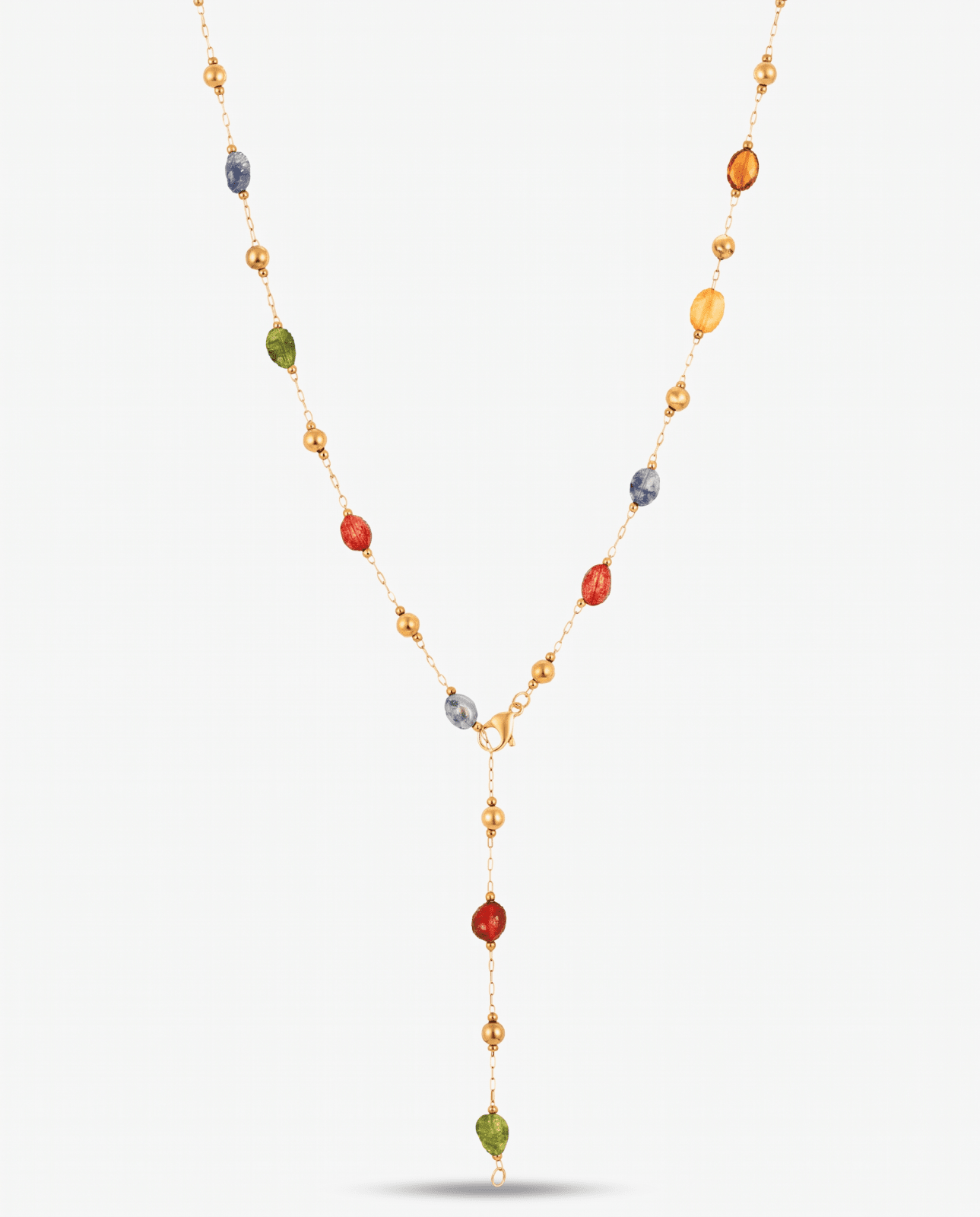 Astoria - Long stone necklace - Stainless steel - Opulaire - WATERPROOF jewelry - 
