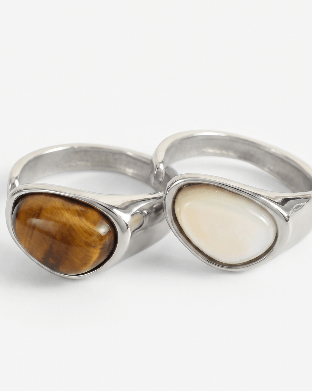 Aurora - Open stone ring - Stainless steel - Opulaire - WATERPROOF jewelry - EU 54 -