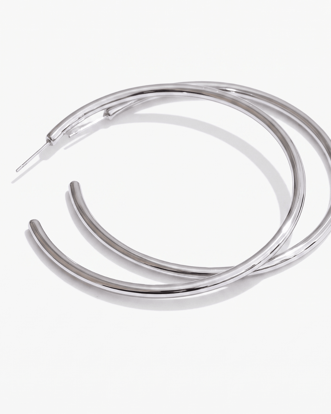 Britney - Open hoop earrings - Stainless steel - Opulaire - WATERPROOF jewelry - 