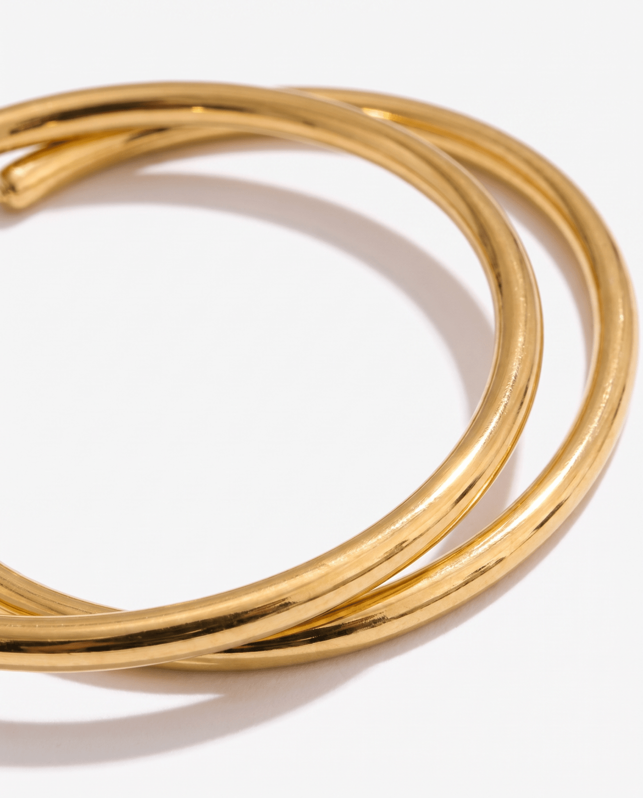 Britney - Open hoop earrings - Stainless steel - Opulaire - WATERPROOF jewelry - 