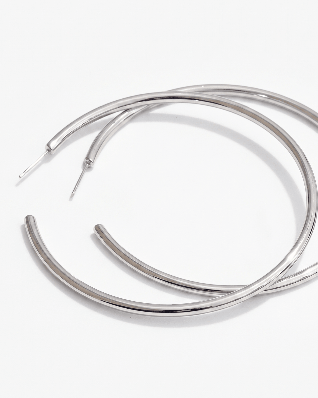 Britney - Open hoop earrings - Stainless steel - Opulaire - WATERPROOF jewelry - 