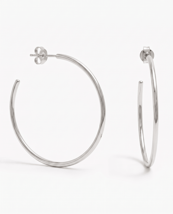 Britney - Open hoop earrings - Stainless steel - Opulaire - WATERPROOF jewelry - 