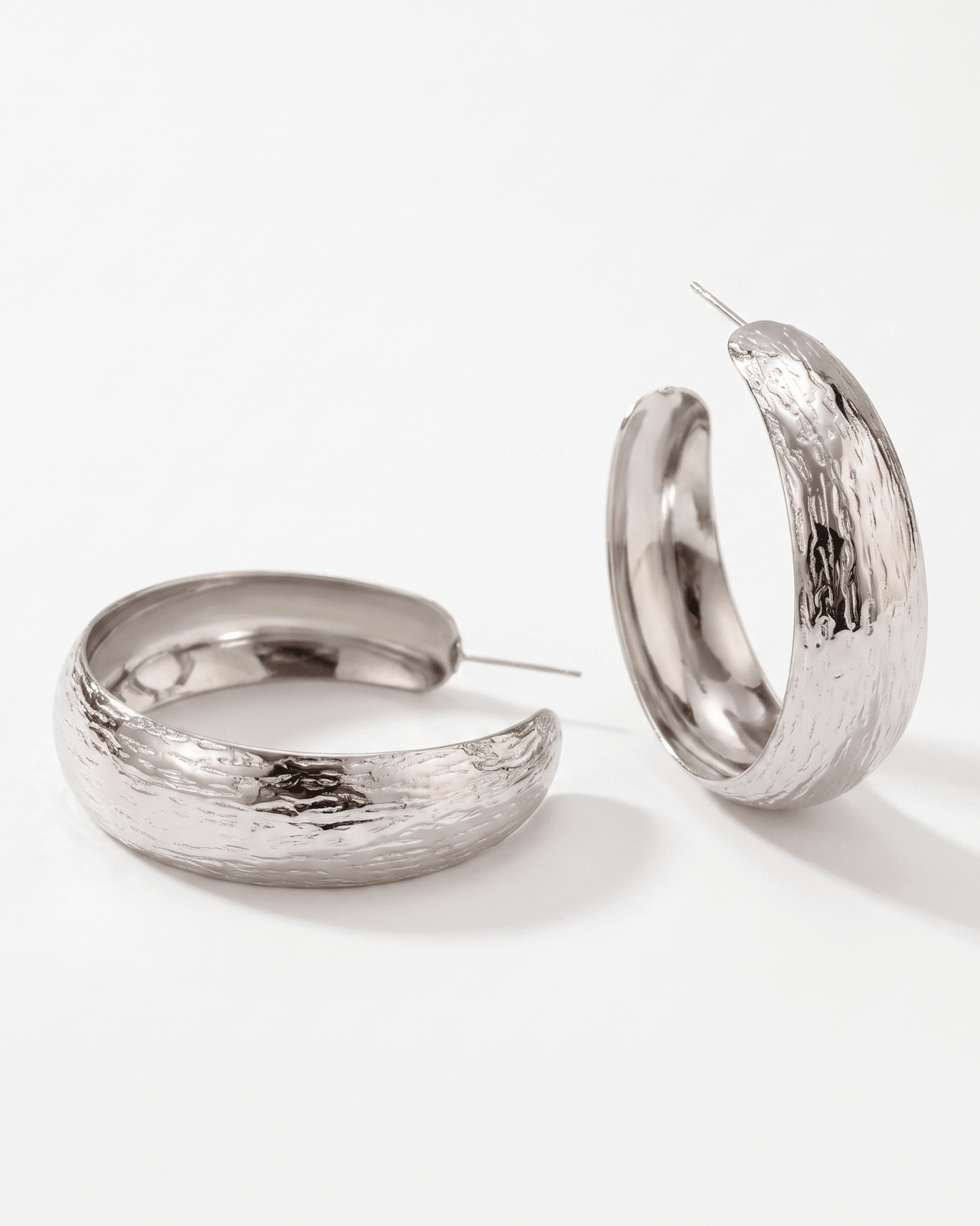 Carved hoop earrings - Opulaire - WATERPROOF jewelry - 