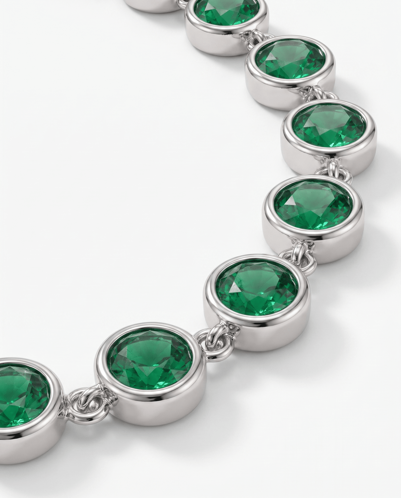Daisy - Bezel tennis Necklace - Stainless steel - Opulaire - WATERPROOF jewelry - 