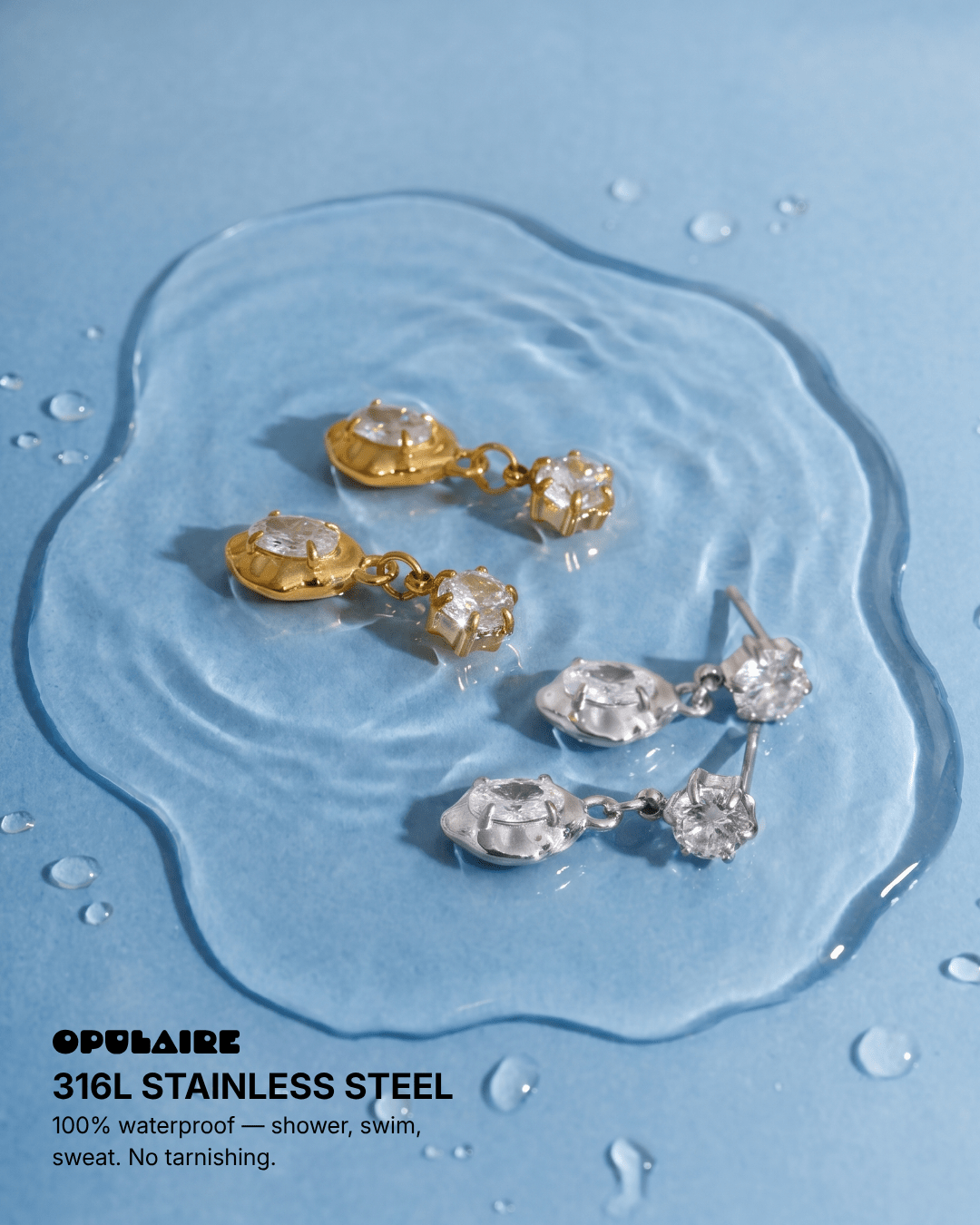 Eloise earrings - Opulaire - WATERPROOF jewelry - 