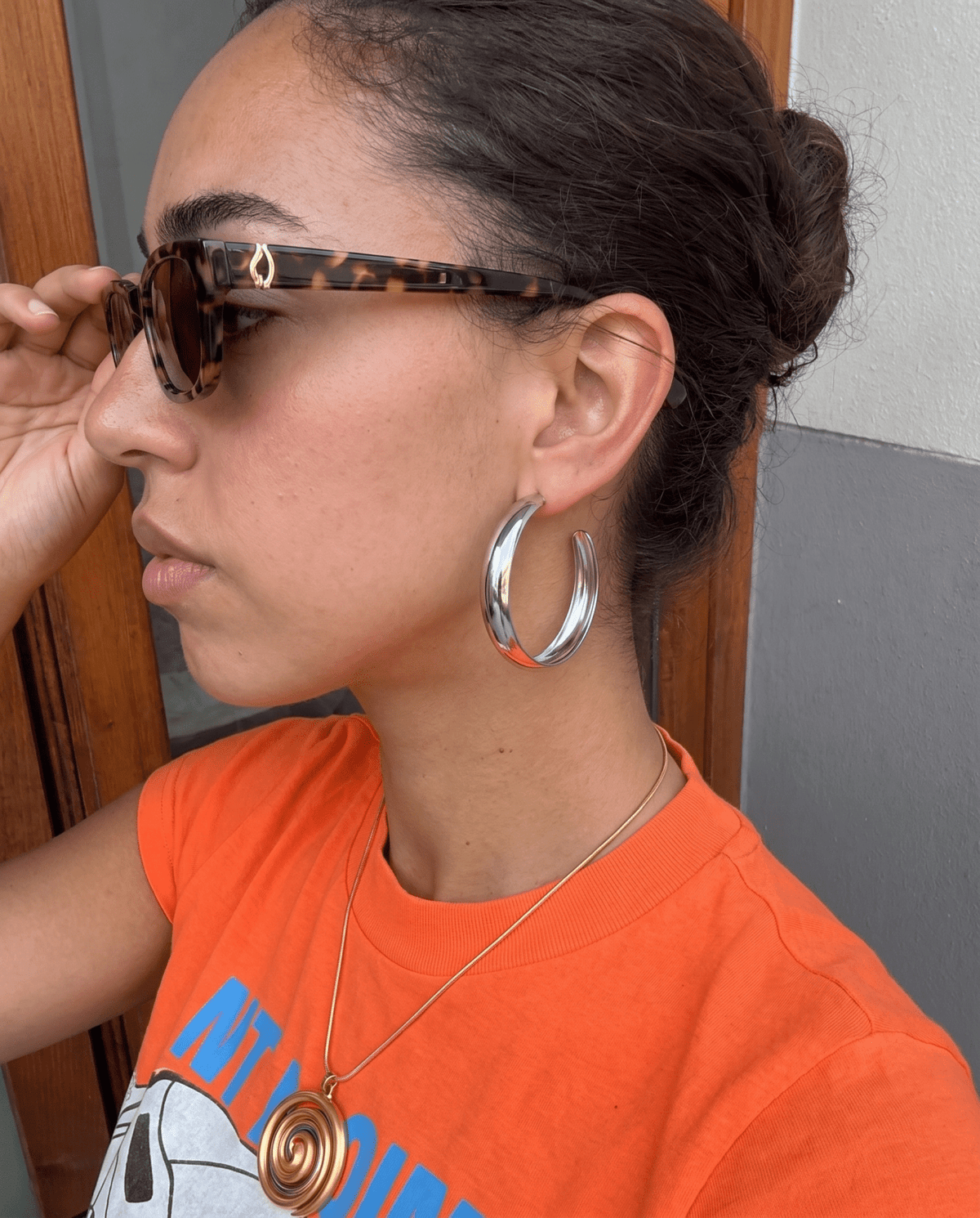Gianna - Open hoop earrings - Stainless steel - Opulaire - WATERPROOF jewelry - 