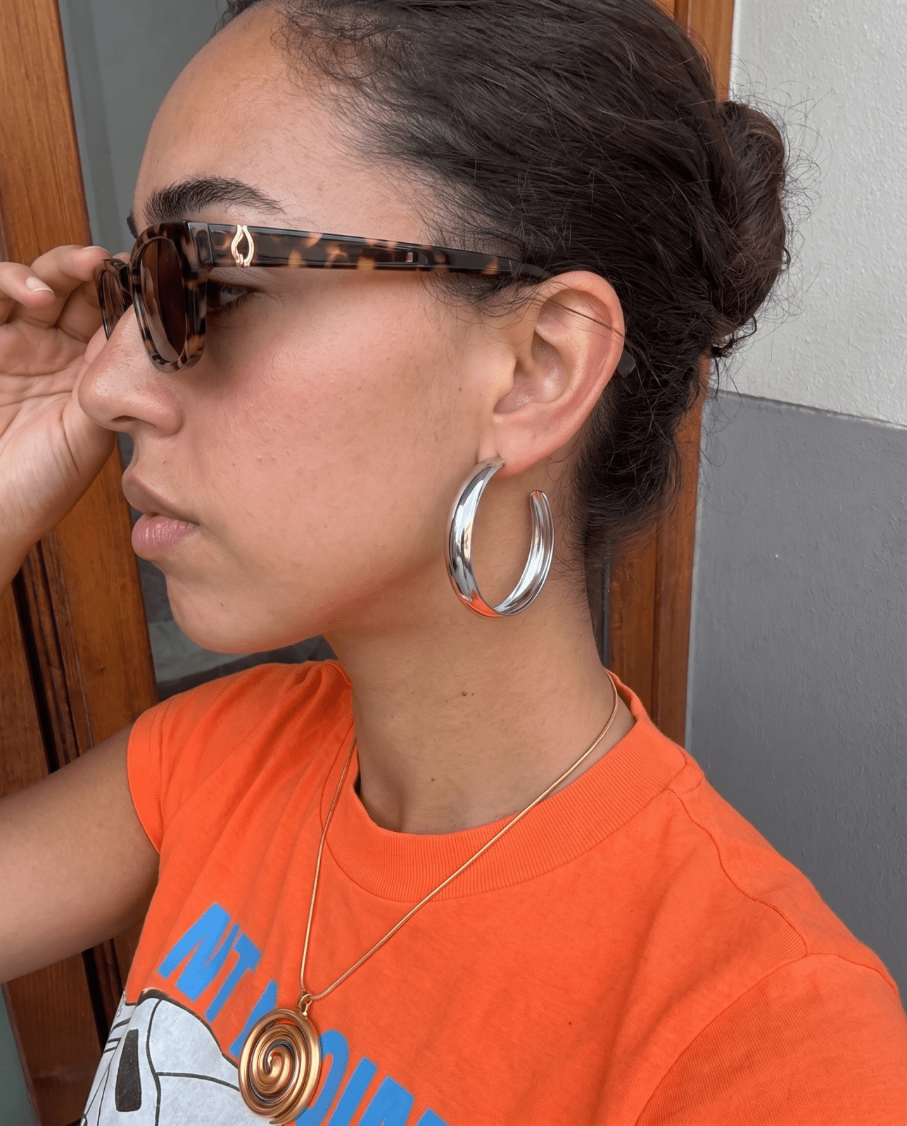 Gianna - Open hoop earrings - Stainless steel - Opulaire - WATERPROOF jewelry - 