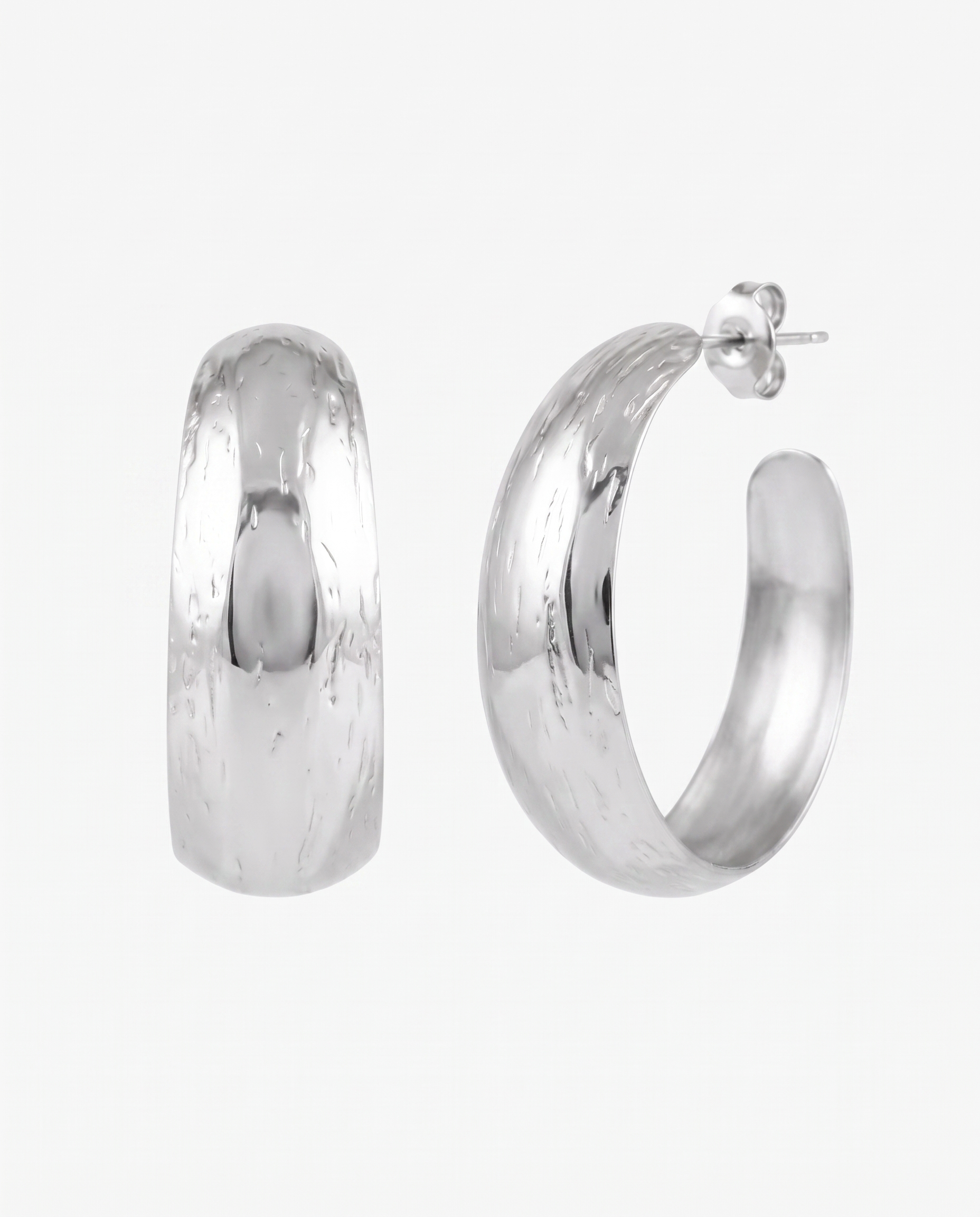 Carved hoop OHRRINGE