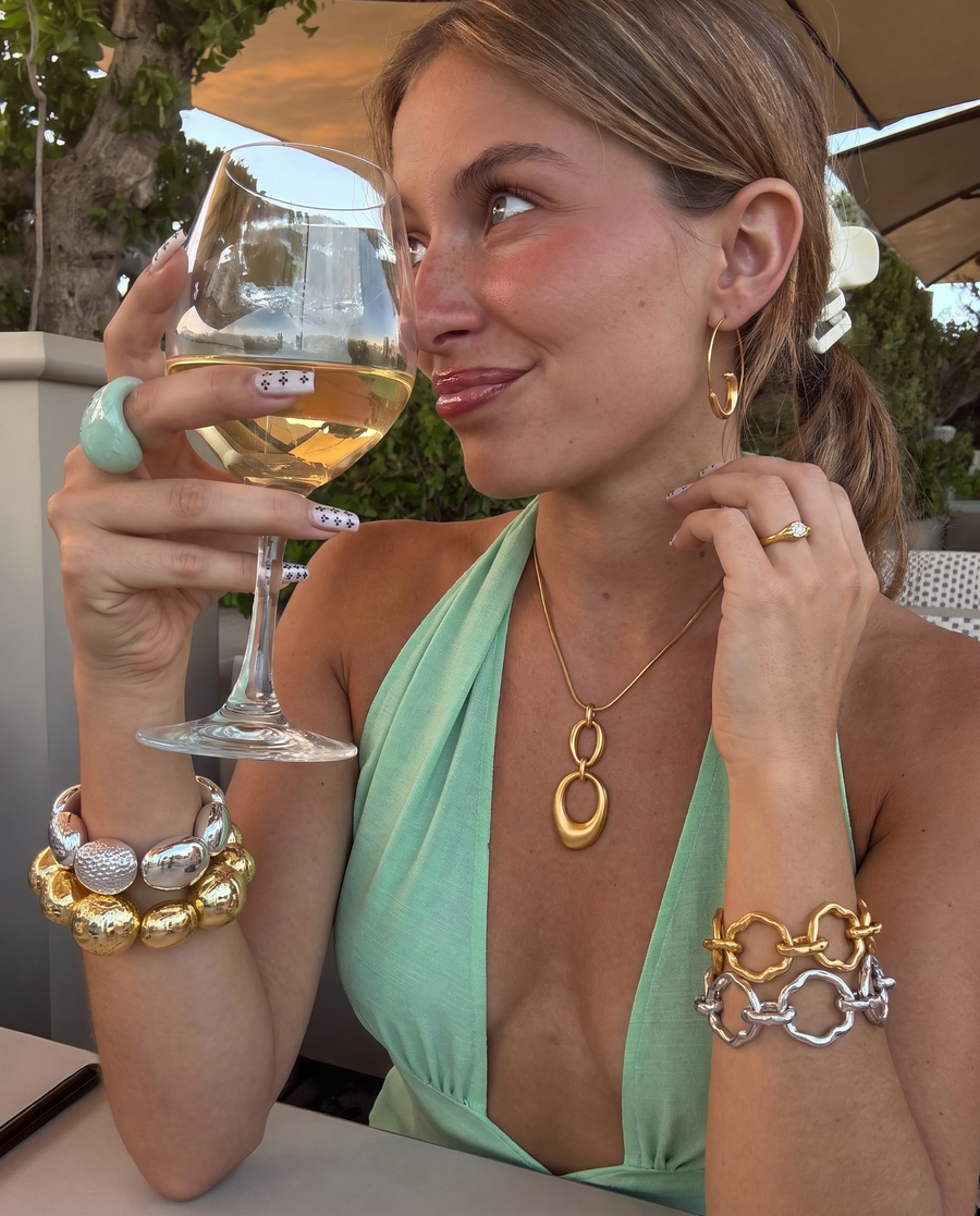 Bitonto - Chunky flower earrings - Stainless steel