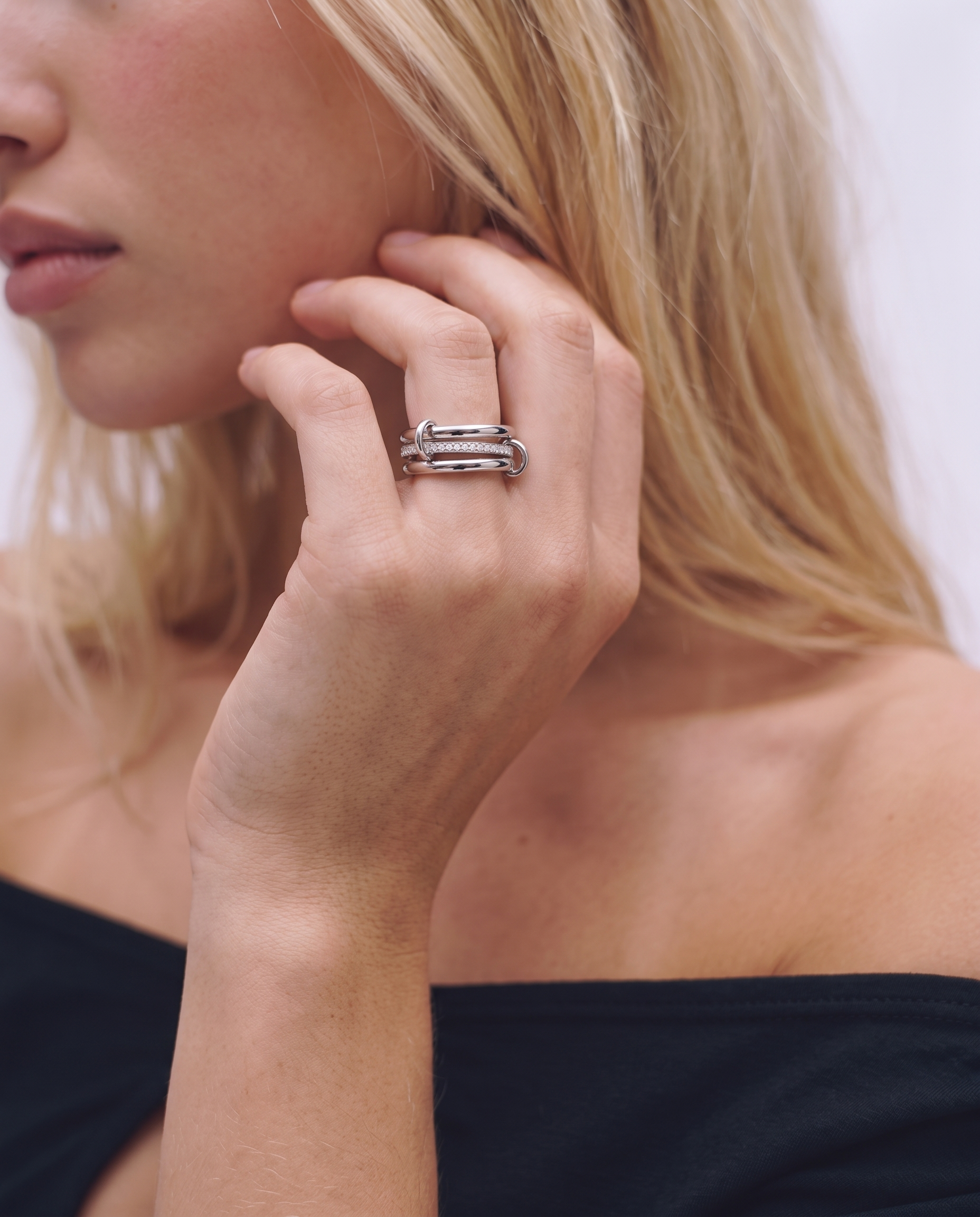 Nella - Stacked ring - Stainless steel