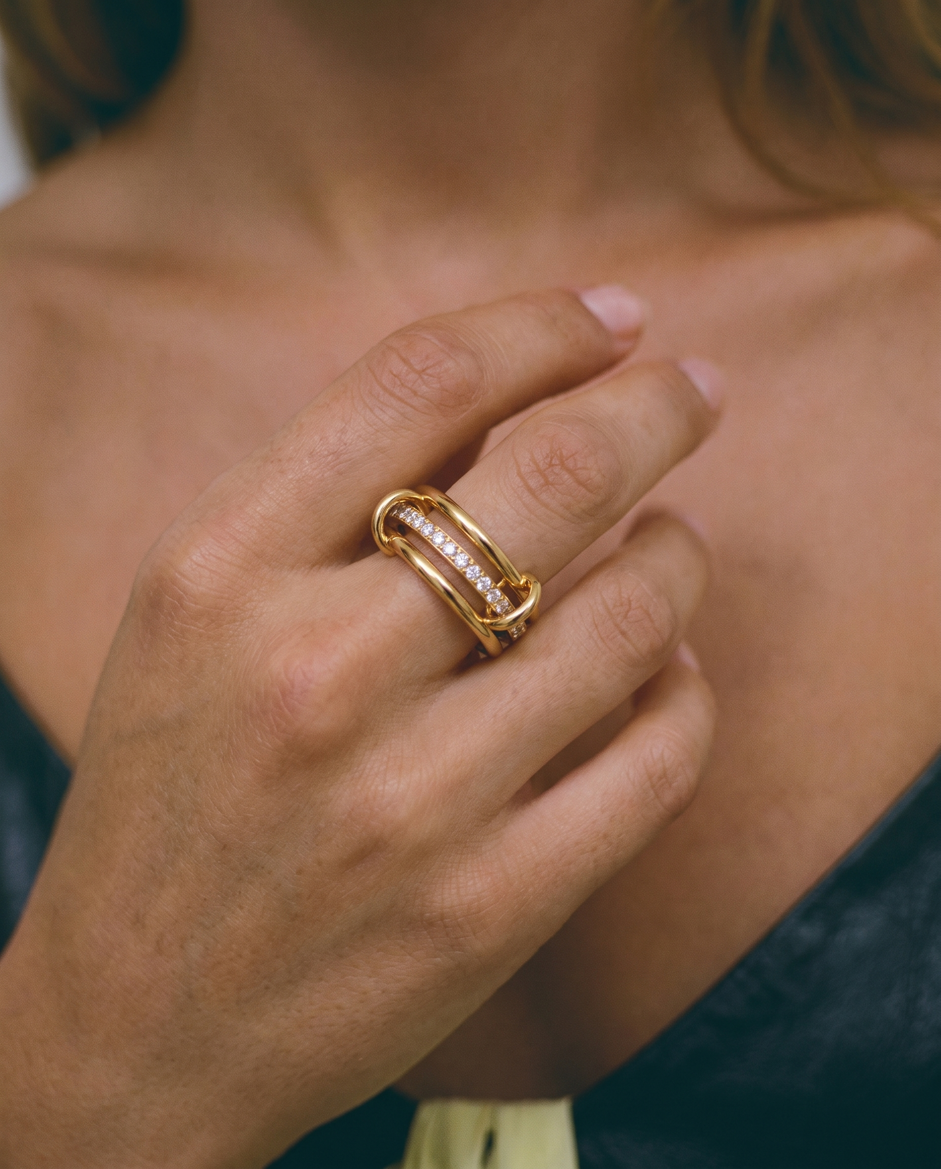 Nella - Stacked ring - Stainless steel