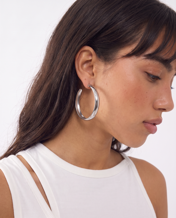 Big hoop earrings small