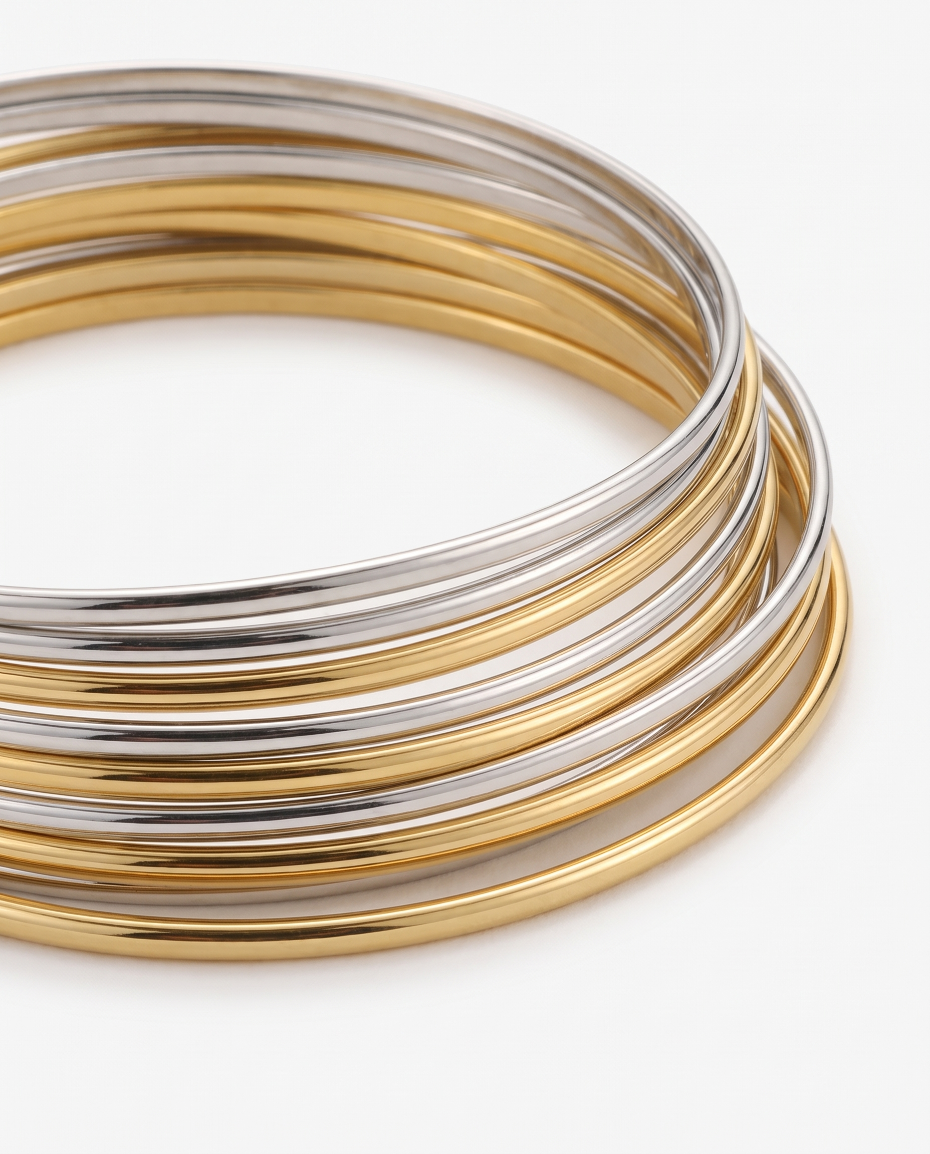 Hydi - Stackable bangle set bracelets - Stainless steel