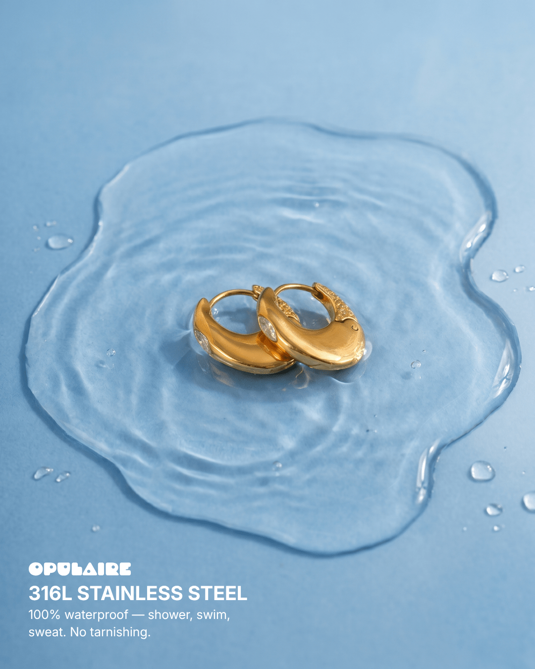 Ida earrings - Opulaire - WATERPROOF jewelry - 