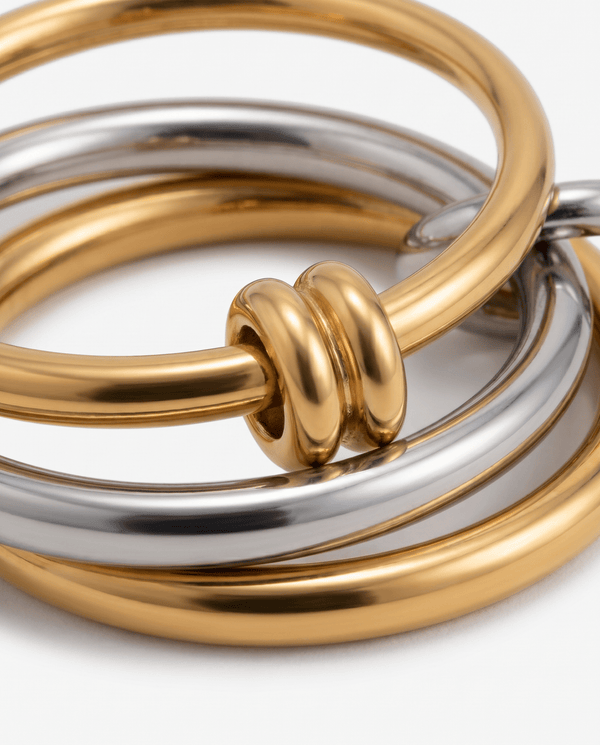 Lieke - Stacked ring - Stainless steel - Opulaire - WATERPROOF jewelry - EU 52 -