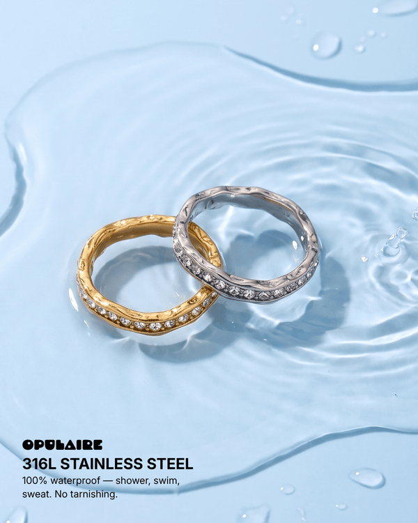 Livia ring - Opulaire - WATERPROOF jewelry - Gold - EU 52