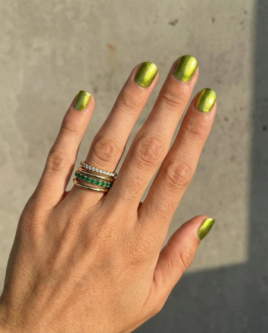 Stella - Stacked stone ring - Stainless steel