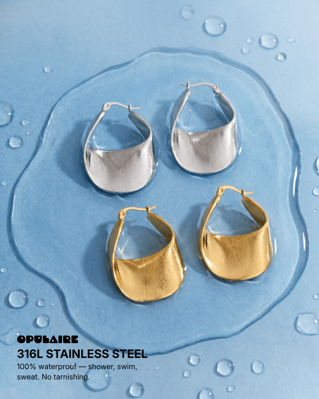 Lou earrings - Opulaire - WATERPROOF jewelry - 