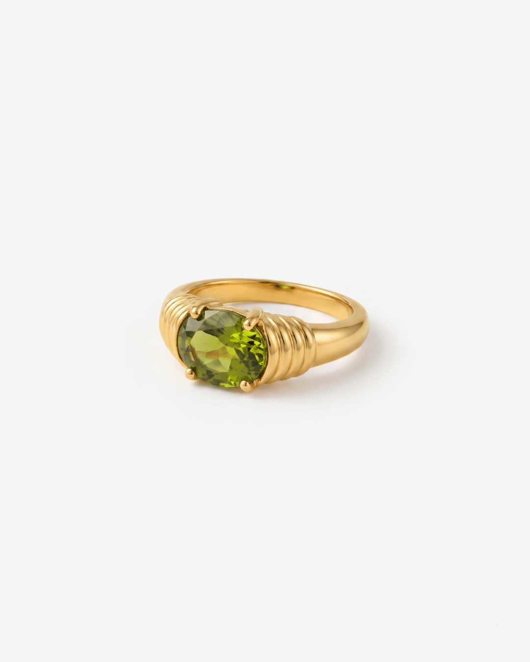 Maya - Green stone ring - Stainless steel - Opulaire - WATERPROOF jewelry - EU 52 -