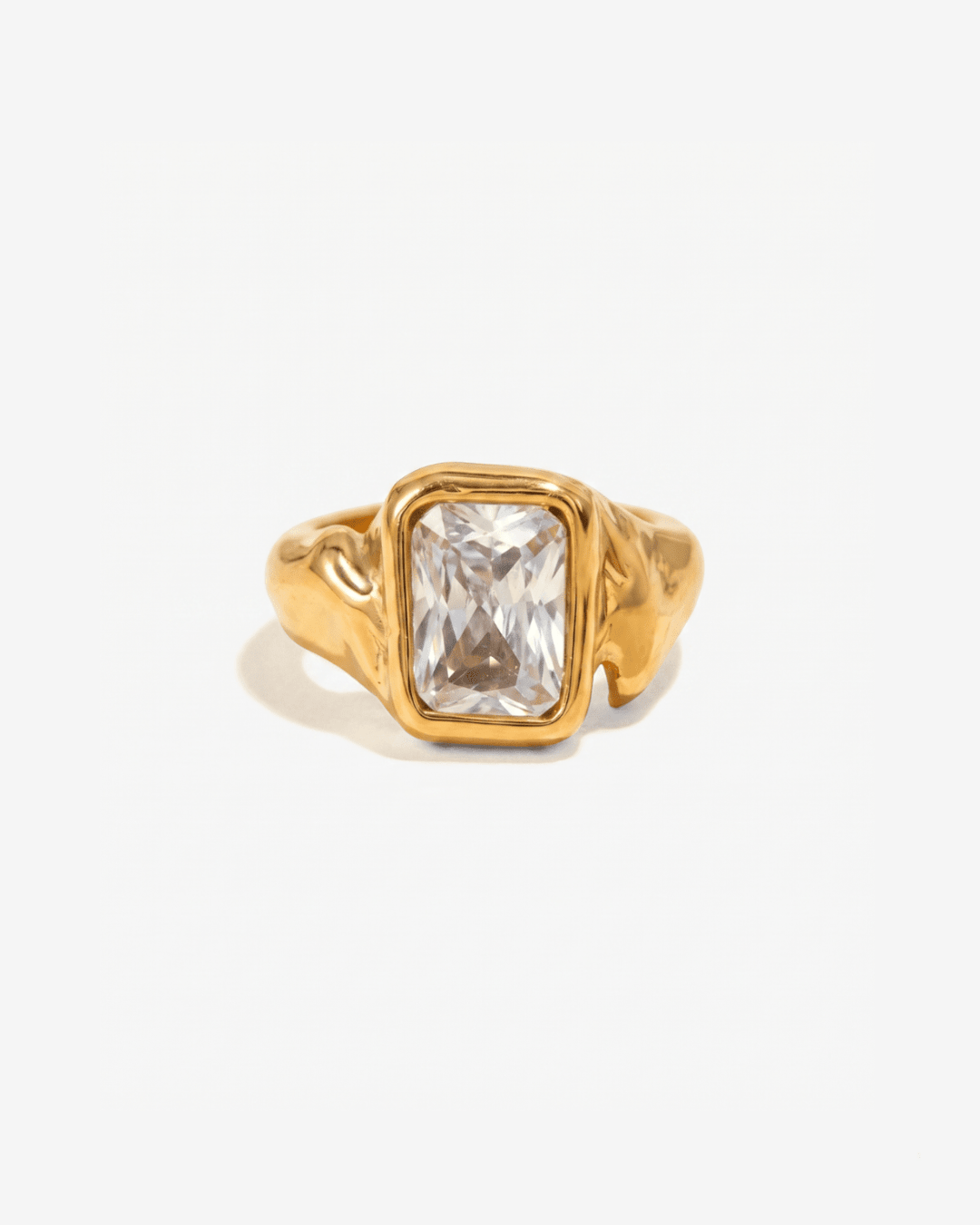 Nadia - Chunky stone ring - Stainless steel - Opulaire - WATERPROOF jewelry - EU 52 -