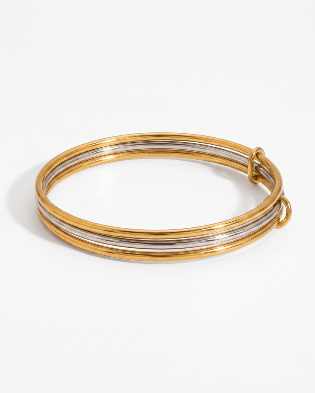 Nella - Stacked bangle bracelet - Stainless steel - Opulaire - WATERPROOF jewelry - 