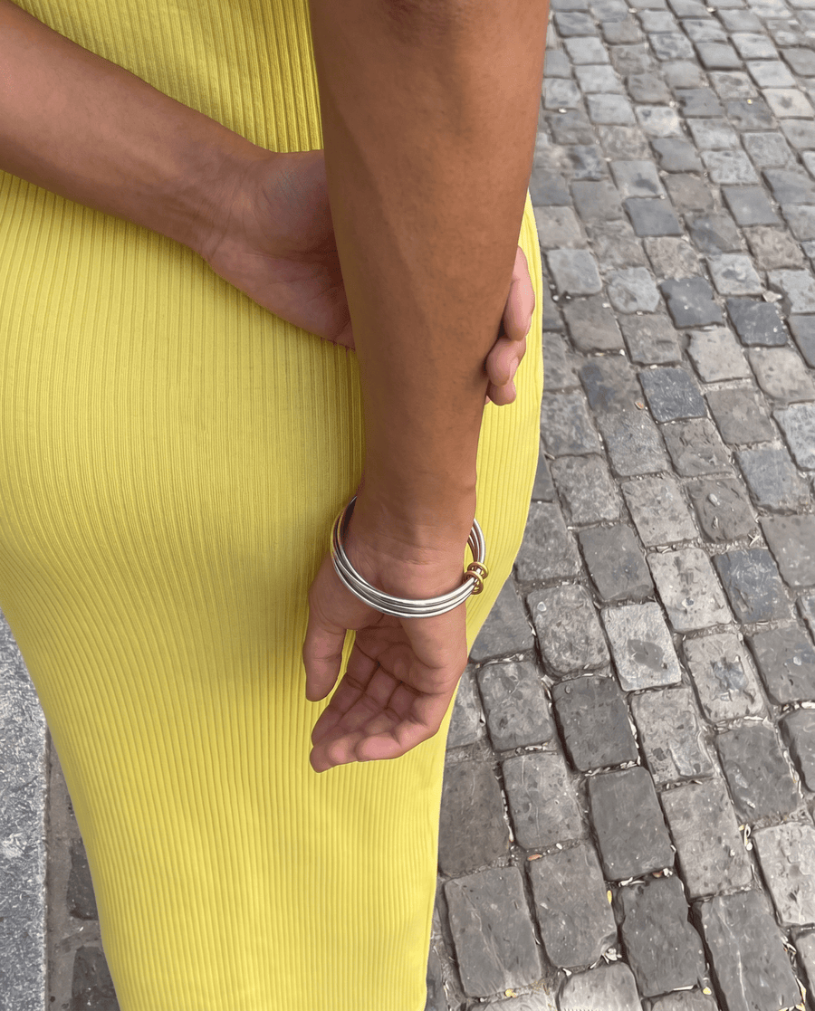 Nella - Stacked bangle bracelet - Stainless steel