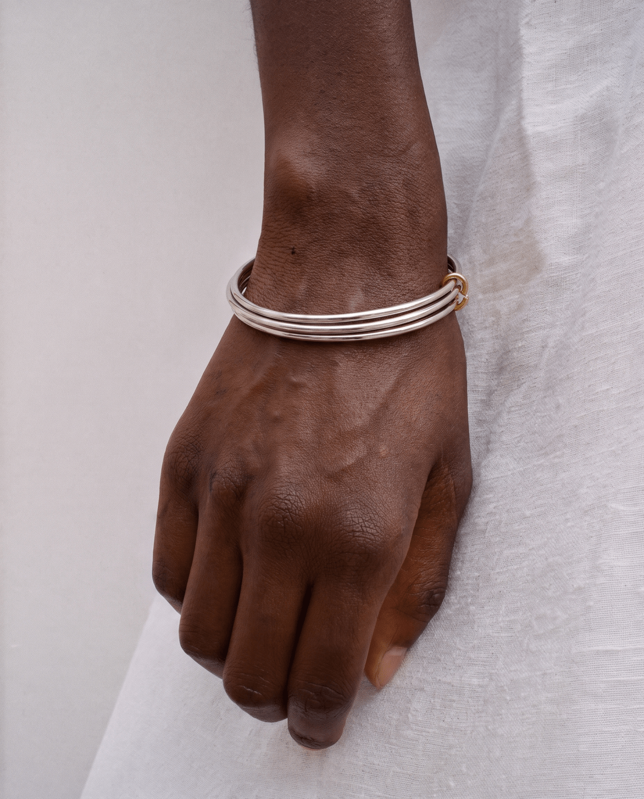 Nella - Stacked bangle bracelet - Stainless steel - Opulaire - WATERPROOF jewelry - 