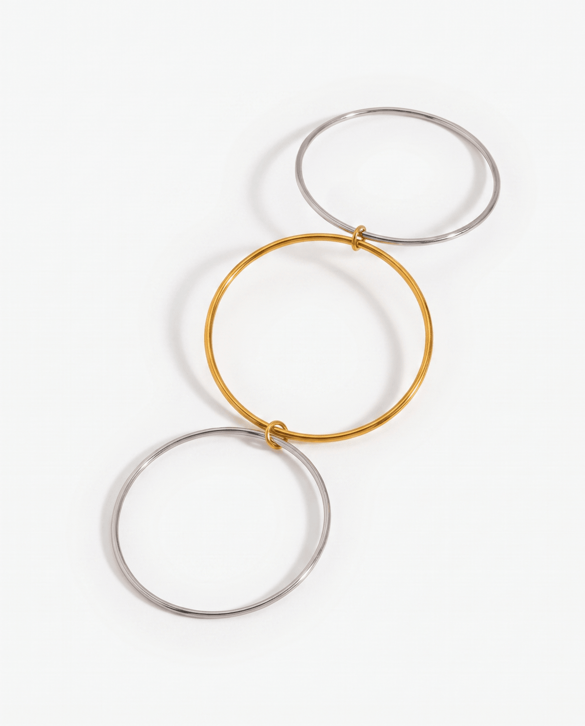 Nella - Stacked bangle bracelet - Stainless steel - Opulaire - WATERPROOF jewelry - 