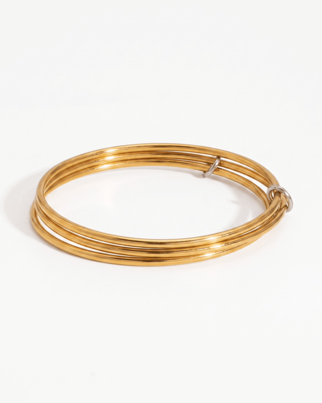 Nella - Stacked bangle bracelet - Stainless steel - Opulaire - WATERPROOF jewelry - 