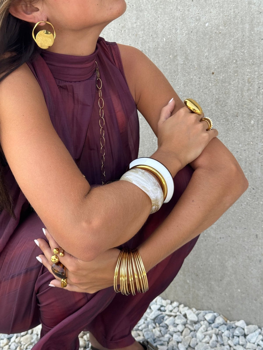 Nina - Tube bangle bracelet - Stainless steel