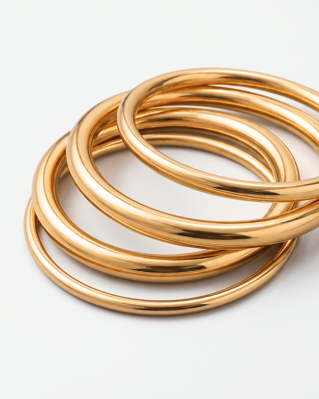 Nina - Tube bangle bracelet - Stainless steel - Opulaire - WATERPROOF jewelry - 