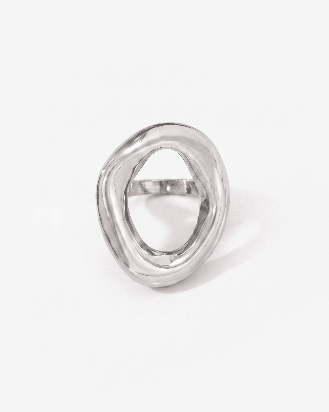 Olivia - Chunky open circle ring - Stainless steel - Opulaire - WATERPROOF jewelry - EU 52 -