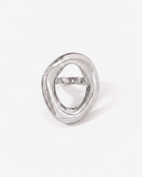 Olivia - Chunky open circle ring - Stainless steel - Opulaire - WATERPROOF jewelry - EU 52 -