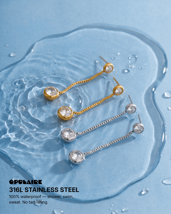 Pia earrings - Opulaire - WATERPROOF jewelry - 