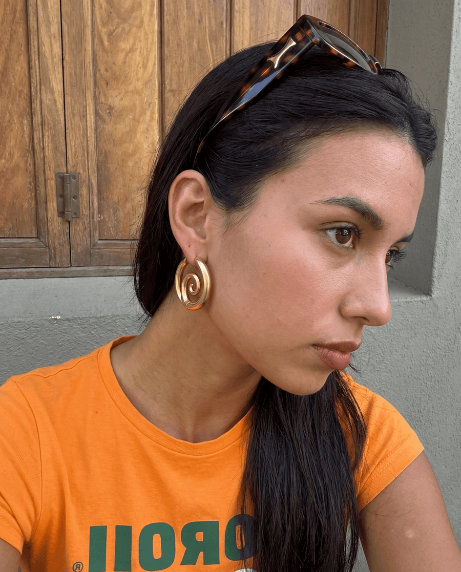 Portici - Twirl hoop earrings - Stainless steel