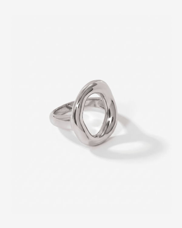Salerno - Open circle ring - Stainless steel - Opulaire - WATERPROOF jewelry - EU 52 -