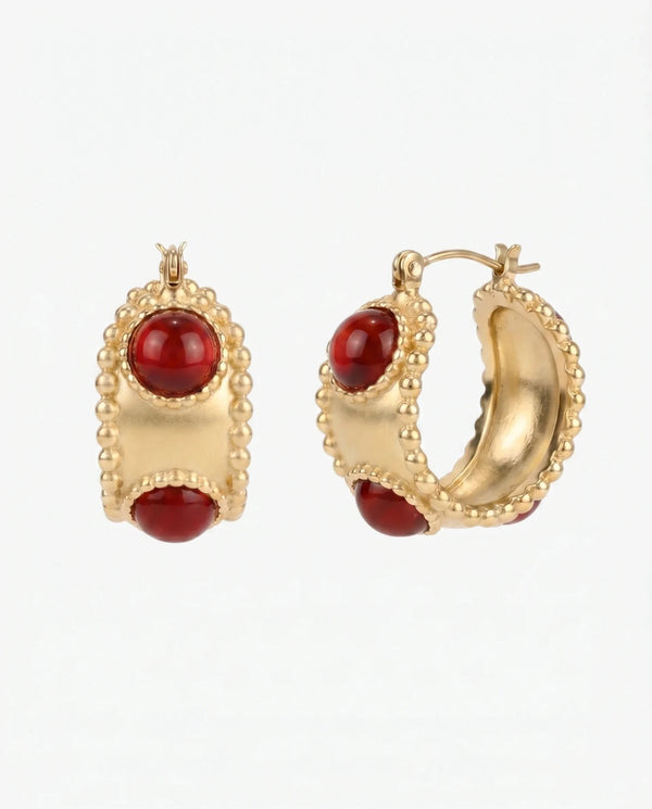 Seraphine earrings - Opulaire - WATERPROOF jewelry - Red -