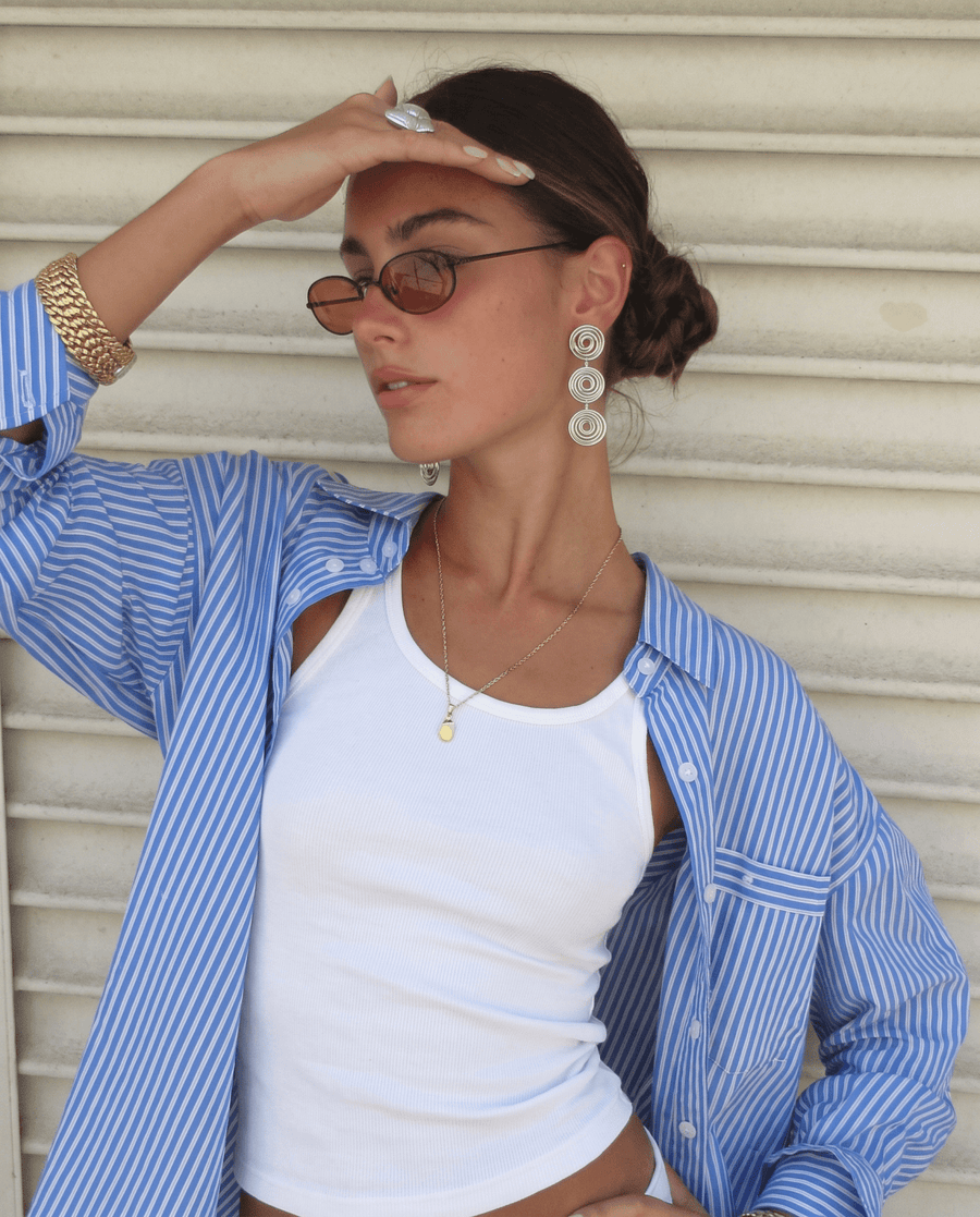 Twirl - Drop earrings - Stainless steel