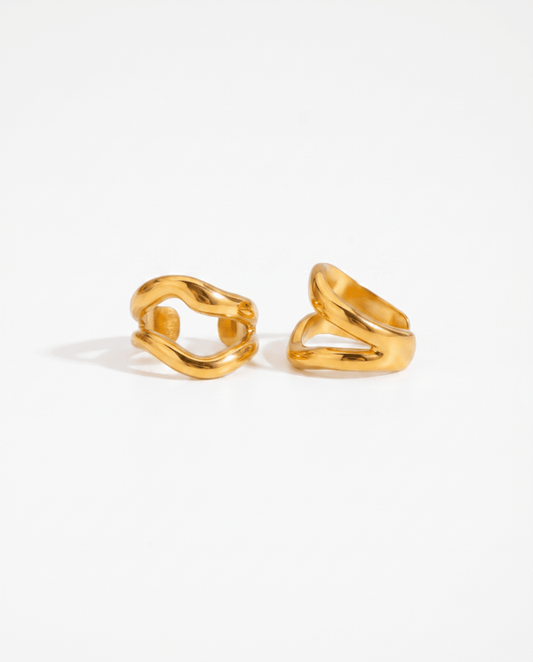 Ziya ear cuffs - Opulaire - WATERPROOF jewelry - Gold -